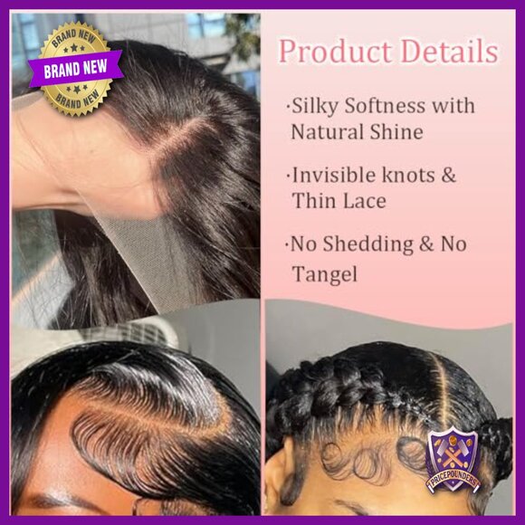 28 Inch Human Hair Wig 200% Density Body Wave HD Lace Front Pre Plucked main image 6